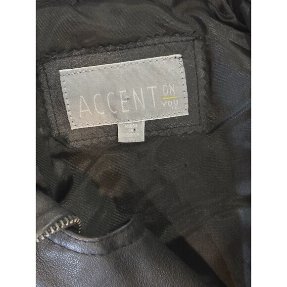 Women’s Genuine Leather Belted Jacket/Motorcycle Classic Black Size M - Picture 8 of 16